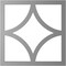 Ekena Millwork Statesman Architectural Grade PVC Pierced Medallion, 18"OD x 11 1/2"ID x 1/2"P, Antiqued Silver CMPP18X18STASV - alternate 5